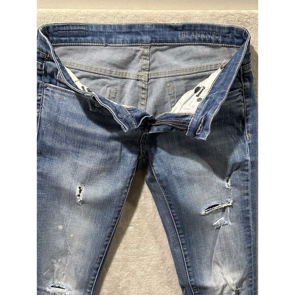 Blank NYC Womens Size 25 Boyfriend Distressed Blue Jeans Stretch Flavor Savor‎ - Picture 6 of 16